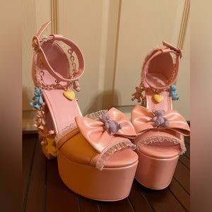 Sugar thrillz Sweet loving kawaii revelation baby pink platforms size 8